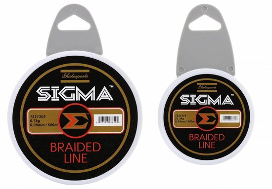 Shakespeare Sigma Braid - Gevlochten Lijn Vislijn - 0,25mm 21,30kg 200m Dark Green