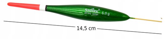 Shark Balsa Dobber 6.0g - 14.5cm - Vaste Dobber - Gemaakt in Polen