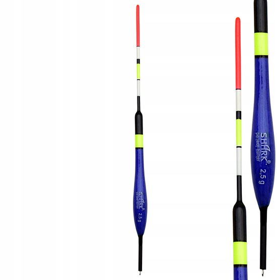 Shark Balsa Doorvoer Dobber 2,5g - 19,5cm - Blauw Transparant
