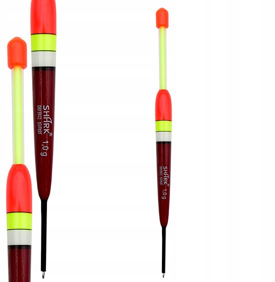Shark Doorvoer Dobber 1.0g/14.5cm - Balsa met Glowstick Houder