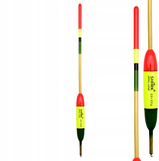 Shark Waggler Dobbel Gewicht Dobber 4g 22cm Balsa Vaste Lood