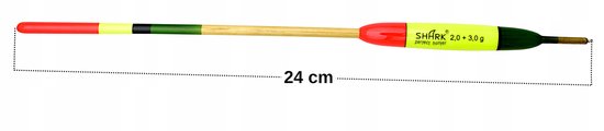 Shark Waggler Dobbel Lood Balsa Dobbel Kleur 2.0+3.0g 24cm
