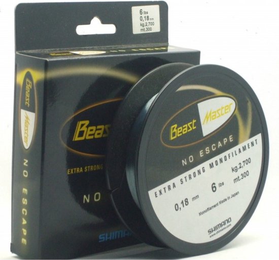Shimano Beastmaster Nylon Trans 500m - 0.18 mm - 3.20kg trekkracht van Shimano