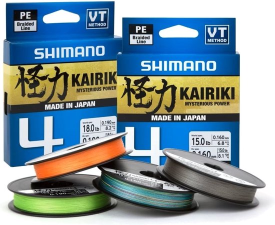 Shimano Kairiki 4braid 150m Hi-vis Orange 0.16 Mm van Shimano