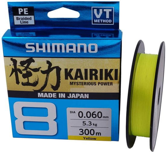 Shimano Kairiki 8 Braid | 300m 0.10mm Yellow - PROMO van Merkloos