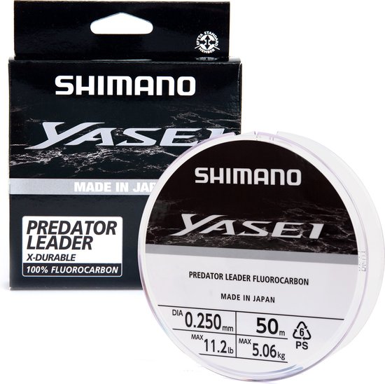 Shimano Line Yasei Fluoro Leader - Grey - 0.30mm - 7.17kg - 50m - Grijs van Shimano