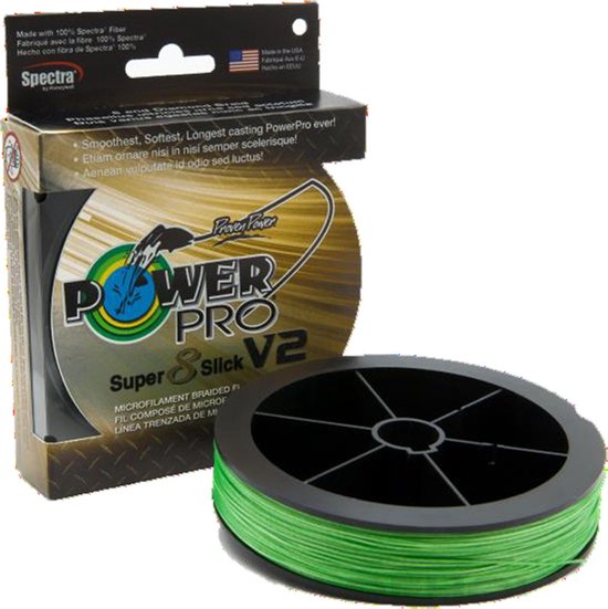 SHIMANO POWER PRO BRAIDED LINE SUPER 8 SLICK V2 AQUA GREEN 0.13MM 275M van Shimano