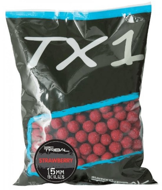 Shimano Tribal TX1 Strawberry Boilies | 1kg 20mm