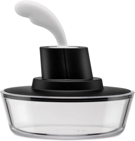 Shipshape Houder van thermoplastische hars, zwart, met spatel van roestvrij staal, zwart, 3,5 x 16 x 10 cm