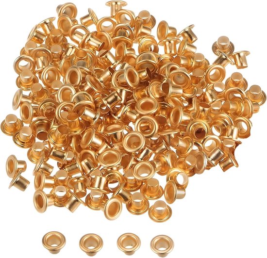 Shop 2 mm Messing Oogjes - 100 Stuks - Duurzame Nestelringen voor Poppenkleertjes, Scrapbooking, Knutselen en Kleding - Roségoud