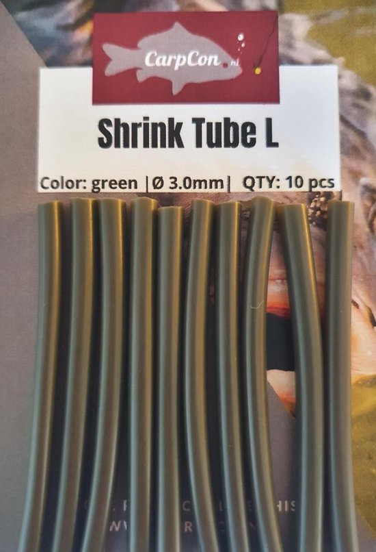 Shrink Tube 'Large' - 3.0mm - Green - 10 stuks - Krimpkous van NGT
