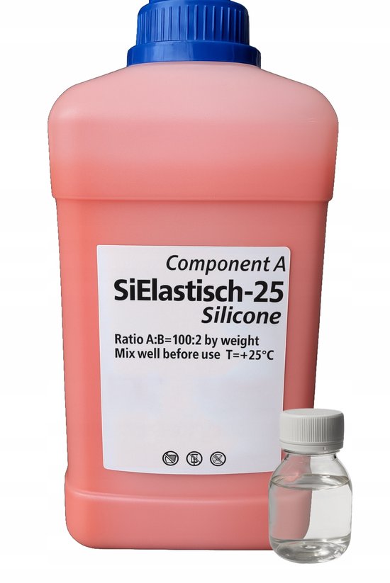 SiElastisch-25 Serie - RTV-2 Zeer Elastische Siliconen voor Mallen - Roze - 3 kg