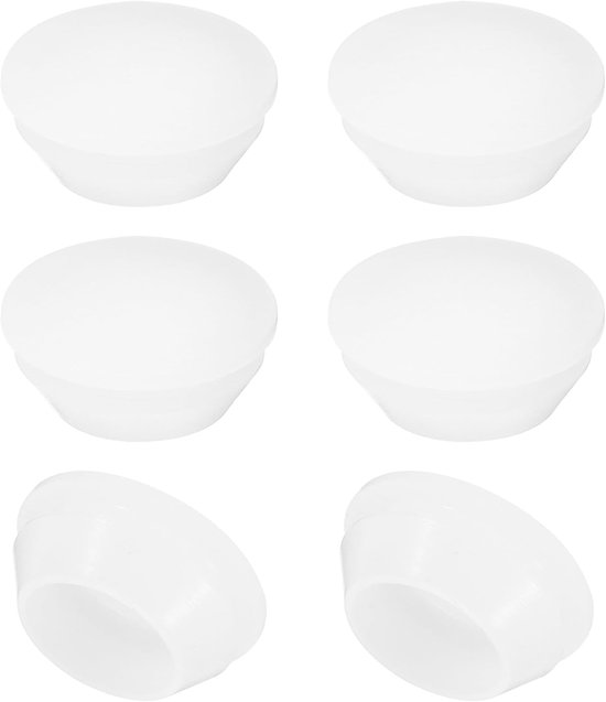 Silicone Hole Plug - Diameter 18mm - 6pcs Round Snap On Furniture Knob - Protective Cap Head Fit for 2.5-18mm Hole - Sealing Bulkhead Cylinder Hole - Translucent