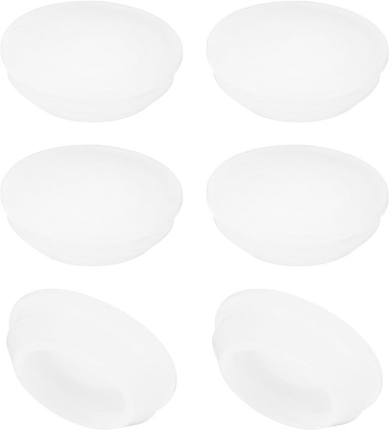 Silicone Hole Plug - Diameter 20mm - 6pcs Round Snap On Furniture Knob Protective Cap Head - Fit for 2.5-20mm Hole for Sealing Bulkhead Cylinder Hole - Translucent van Merkloos
