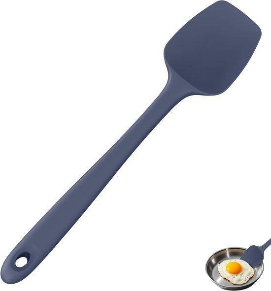 Silicone lepel Spatel 315 ℃ Hoge Hittebestendige (Middernachtblauw) | 36 cm Flexibele Naadloze Siliconen Spatel, geschikt voor Bakken, Koken, Mengen en Schrapen in Pannen met Antiaanbaklaag