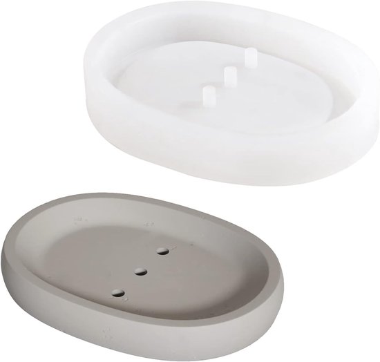 Silicone Mold voor Cement Zeepbakje Handgemaakte Concrete Plaat Mould