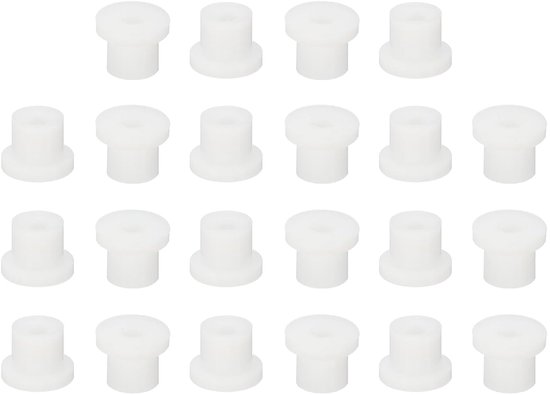 Silicone Rubber Washer - 22pcs - 1/8" (3mm) Drill Hole - Top Hat Wire Sealing Rubber Plugs - Irrigation System Firewall - Wit