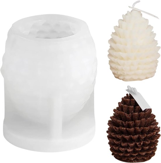 Siliconen 3D dennenappels - siliconen vorm herfst, doe-het-zelf kaarsen gietset, Halloween & Kerstmis kaarsvormen, siliconen mallen gietvormen kaarsen