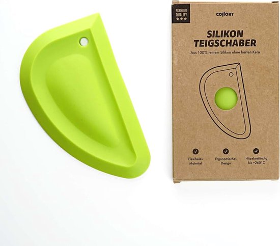 Siliconen keukenschraper zacht, ergonomische schaalschraper voor vloeistoffen, flexibel en zacht zonder harde kern, anti-aanbaklaag en hittebestendig, BPA-vrij en voedselveilig