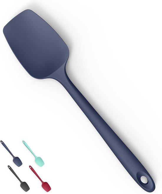 Siliconen lepelspatel, hittebestendig 315℃, 28,9cm, Marineblauw