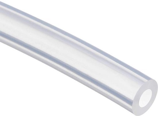 Siliconen slang 5 mm binnendiameter x 10 mm buitendiameter, 5 m/16,4 ft lengte, flexibele siliconen rubberen slang, water-luchtslang, buis voor pompoenoverdracht transparant