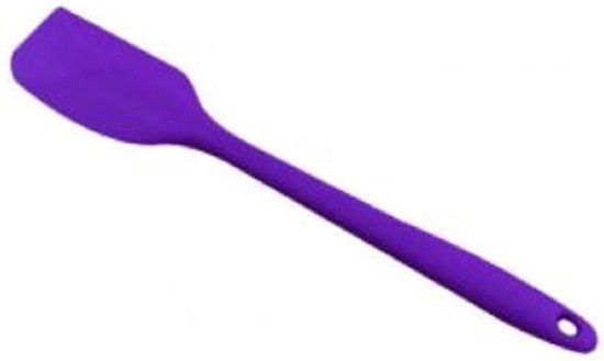 *** Siliconen Spatel - Pannenlikker - Kliekjes - Dessert Spatel - Paars - 21cm - van Heble® ***