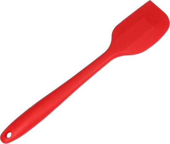 *** Siliconen Spatel - Pannenlikker - Kliekjes - Dessert Spatel - Rood - 21cm - van Heble® ***