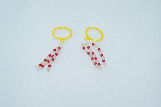 Siliconen - stuitjes - stopper - dobber - schuifdobber op "draad" Medium totaal 30 stuitjes van TOM