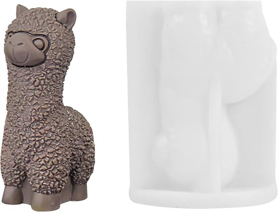 Siliconen vormen, gietvormen, kaarsenhouder, doe-het-zelf kaarsvormen, doe-het-zelf alpaca, siliconen kaarsenhouder, siliconen alpaca, gietvormen, kaarsen voor het maken van kaarsen
