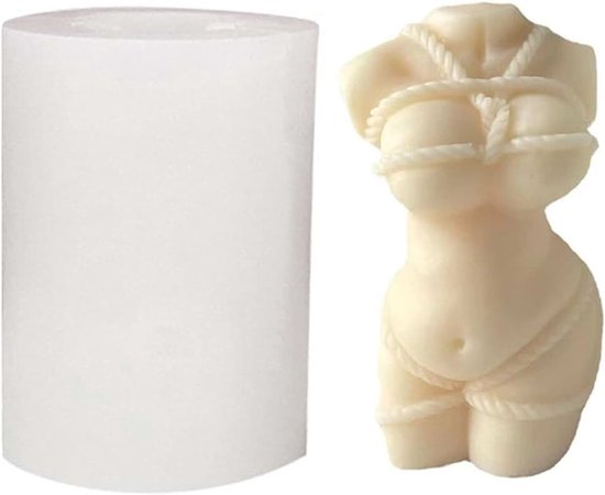 Siliconen vrouw DIY siliconen gietvormen 3D siliconen kaars vorm 3D vrouwen lichaam nek vorm DIY lichaam kaars siliconen vorm decor kunst handwerk (A)