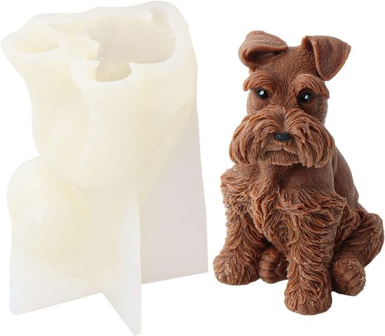 Siliconenvorm 3D kattenvorm siliconen zeepgietvorm, dierengietvormen siliconen, hond kaars siliconen vorm, DIY siliconen vorm voor het maken van cake, zeep, fondant cake, decoratie vorm (8#)