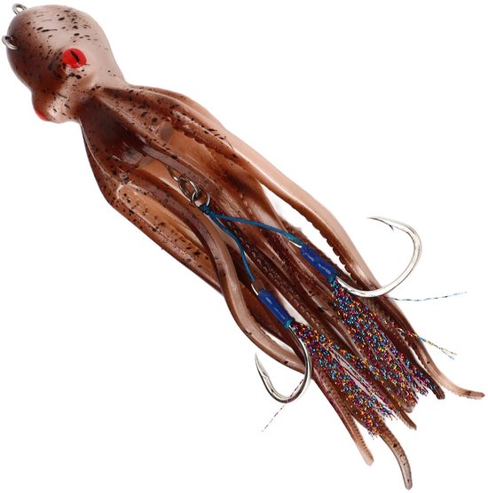 Simulation Squid Jigs Fishing Octopus Lures 250g Lifelike Jig with 10 Ink Tablets