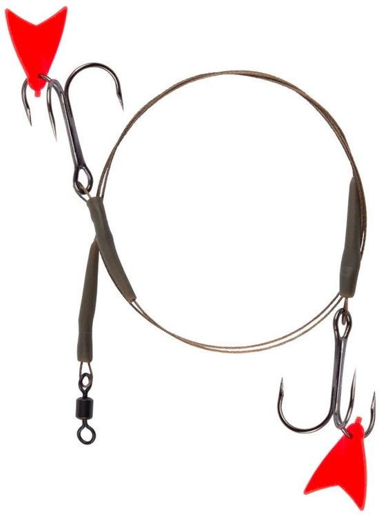 Skeater Deadbait Piketrace 7x7 | 45cm #4 + #4 Barbless van Merkloos