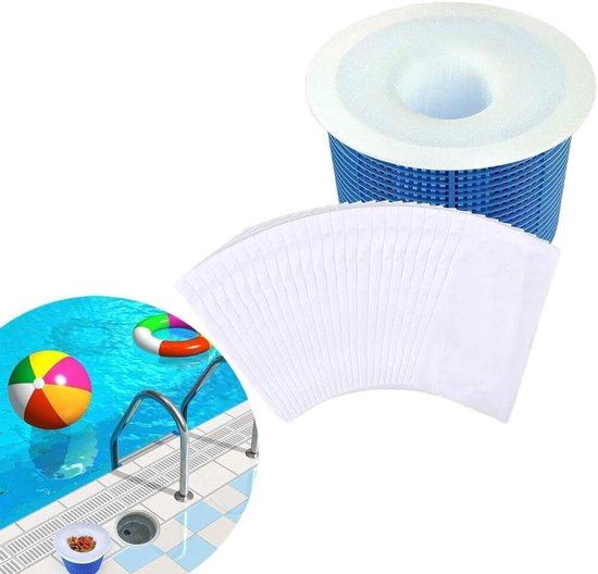 Skimmersokken voor zwembad, filtersokken voor zwembad, 20 stuks sokken voor skimmer, zwembad, skimmer sokken, nylon, zwembad-skimmer sokken, voor zwembadmand