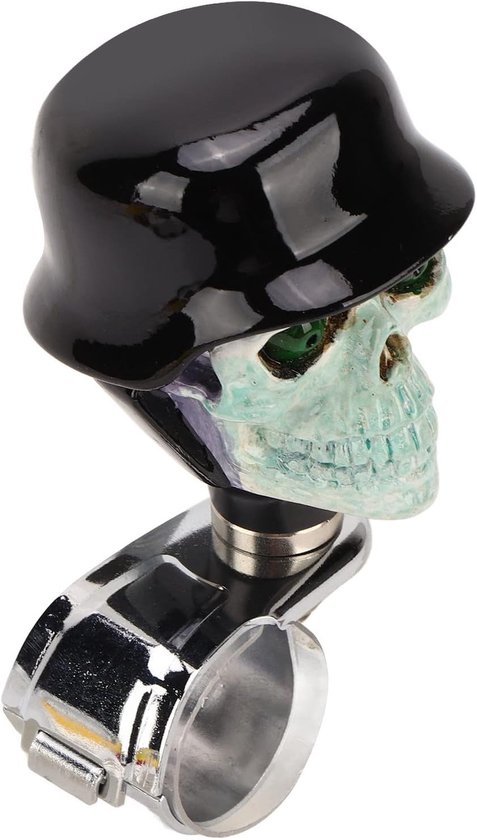 Skull Vorm Stuurknop voor Auto, Boot of Vrachtwagen - Stuurwiel Suïcide Knop, Handvat Spinner voor Gemakkelijk Sturen en Comfortabel Rijden