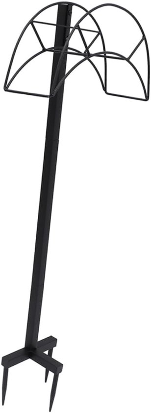Slangenhanger voor Buiten Decoratieve Opslag Organizer voor Tuinslangen Eenvoudig Te Installeren Zwart