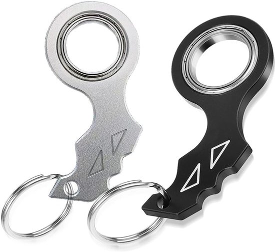 Sleutelhanger spinner 2 stuks sleutelhanger draagbare vingerspinner sleutelhanger ring fidget spinner voor vingertraining, kinderen en volwassenen angstverlichting sleutel spinner