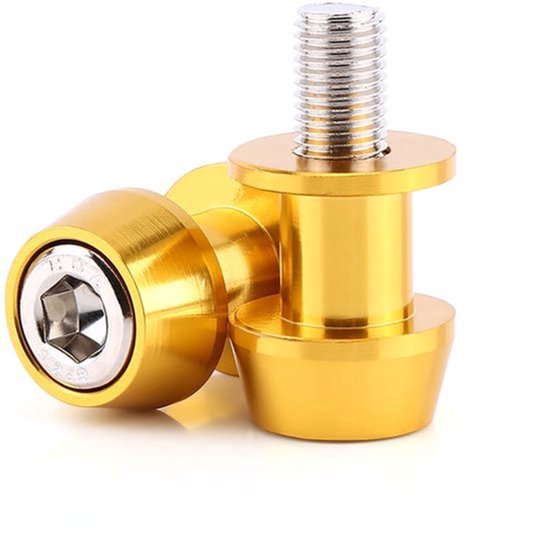 Slider, Swivel Arm Spool, Swivel Arm Spools, 8/10mm, Motorfiets, CNC Aluminium Legering, Swingarm, Bobbins, 10mm, Goud, Standaard, Goud van Merkloos