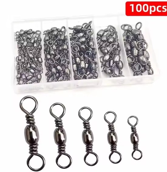 Smartkabel - vis wartel - vislijn connector - 100 stuks - maat 2 tm 10 van Fusion Clips