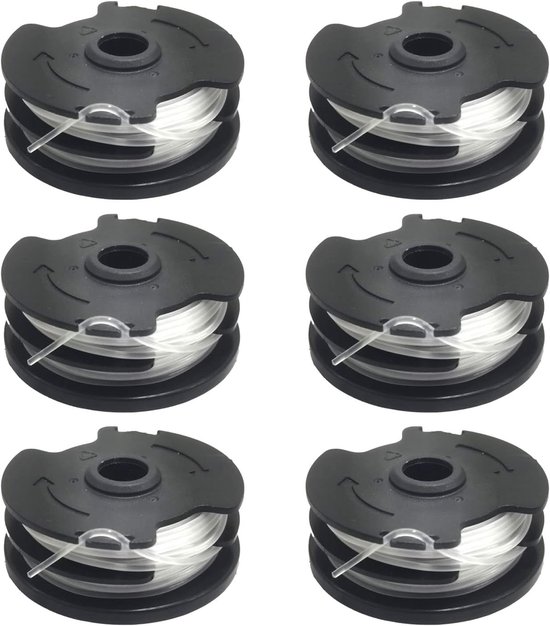 Snaartrimmer vervangende spoel lijn voor Parkside draadloze grastrimmer PRTA 20-Li C3 IAN351753 vervangende automatische invoerspoel (6 stuks)