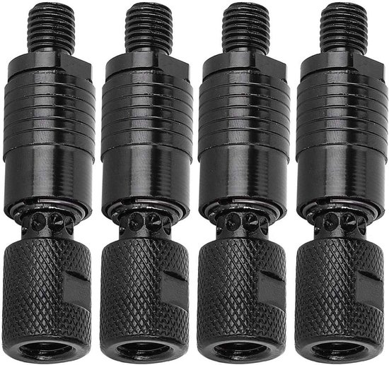 Snelle Koppeling Adapter voor Hengelsteunen, Eenvoudige Installatie van Bijtindicatoren, 4-delige Set in 2 Kleuren voor Visserij Accessoires