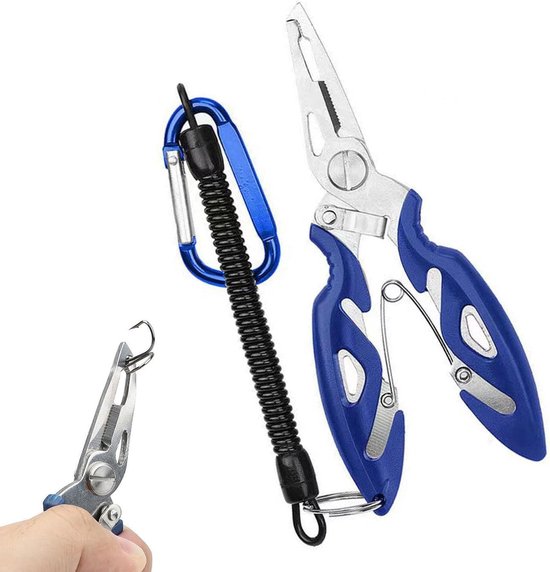 SnelShoppen - 1 Stuk Visplooier, Draagbare RVS Pliers, Haakverwijderaar, Visgereedschap voor Het Knippen van Draad en Haakpunten, Vishaak Klem