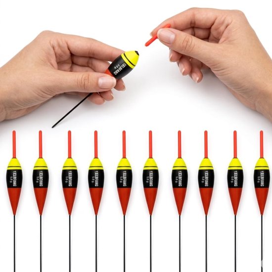 SnelShoppen - 10-delige set allround visdobbers, vaste dobbers en breeklichtdobbers voor dag en nacht, geschikt voor forel, snoekbaars en karpers (4 g