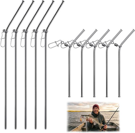 SnelShoppen - 10 Stuks Anti Tangle Tree Set voor Vissen, 9/12cm Metalen Anti-Wirl Accessoires, Curved Spacers Tubes voor Karper Feeder Vissen, Betrouw