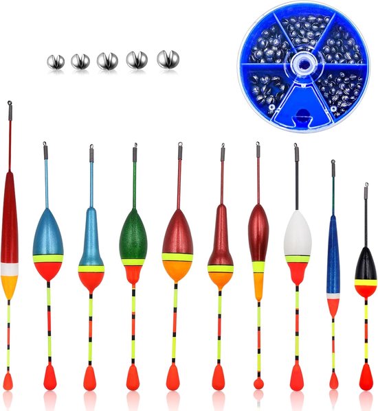 SnelShoppen - 10 Stuks Vissers Float - Lichtgewicht Foam Drijvers voor Forelvissen - 0.5g-4.5g - Duurzaam en Corrosiebestendig - Perfect voor Recreati