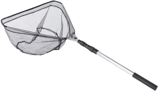 SnelShoppen - 1.5m Vouwbare Vislanding Net met Telescopische Aluminium Handgreep - Ideaal voor Hengelen, Tuin en Buitenactiviteiten