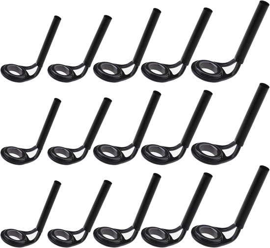 SnelShoppen - 15Pcs Vislijn Spinning Gids Ogen Ringen Hengel Tip Reparatie Kit - Diverse Maten voor Zoutwater en Zoetwater Vissen - Duurzaam RVS