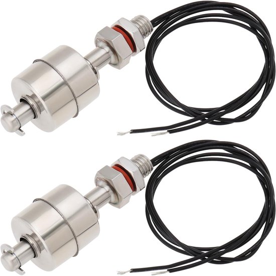 SnelShoppen - 2 Stuks 304 RVS Waterflow Float Switch Vloeistof Sensor voor Water Tank Huishoudelijke Water Toren Afvoer Bad Industrial Water Toren (60