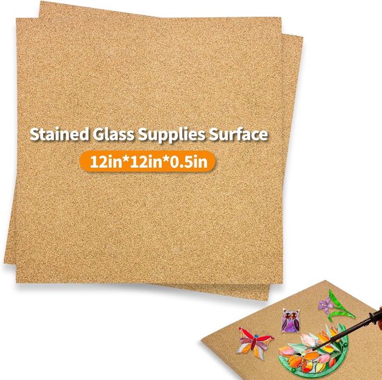 SnelShoppen - 2 Stuks Glas-in-Lood Benodigdheden, Dikke Hittebestendige Werkoppervlakte voor Glas-in-Lood, Snijmat voor Glas-in-Lood, Starter Kit voor