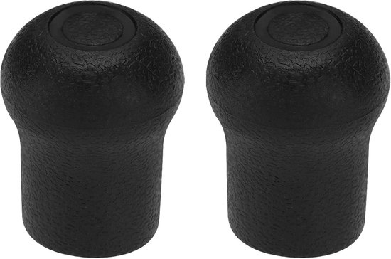 SnelShoppen - 2 Stuks PVC Hengel Zwart Beschermkap Einde Voor Hengel Bouw Reparaties DIY Hengel Einden 45,5x35mm